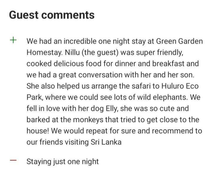 Green Garden Homestay Giritale Buitenkant foto